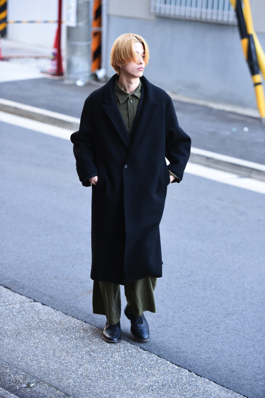 国内正規□ ka na ta long coat 美品 名作 傑作 ラペル ロングコート